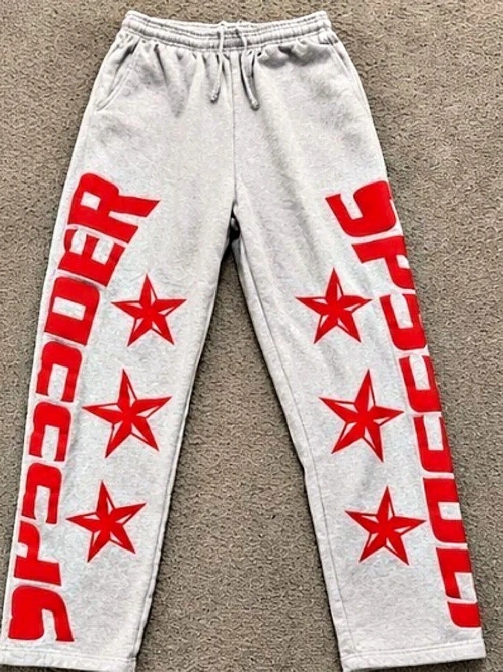 Sp5der Atlanta Wide Leg Sweatpants Heather Grey